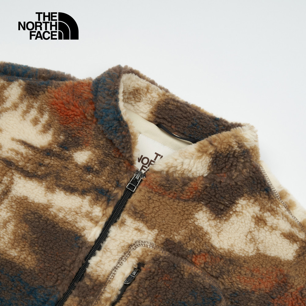 The North Face北面女款棕黑渲染舒適保暖可調節下擺抓絨外套｜83UV4QO