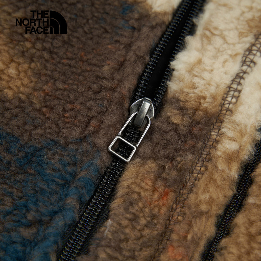 The North Face北面女款棕黑渲染舒適保暖可調節下擺抓絨外套｜83UV4QO