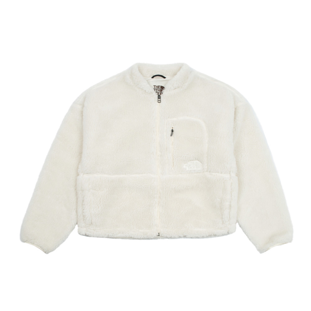 The North Face北面女款米白色舒適保暖可調節下擺抓絨外套｜83UVQLI