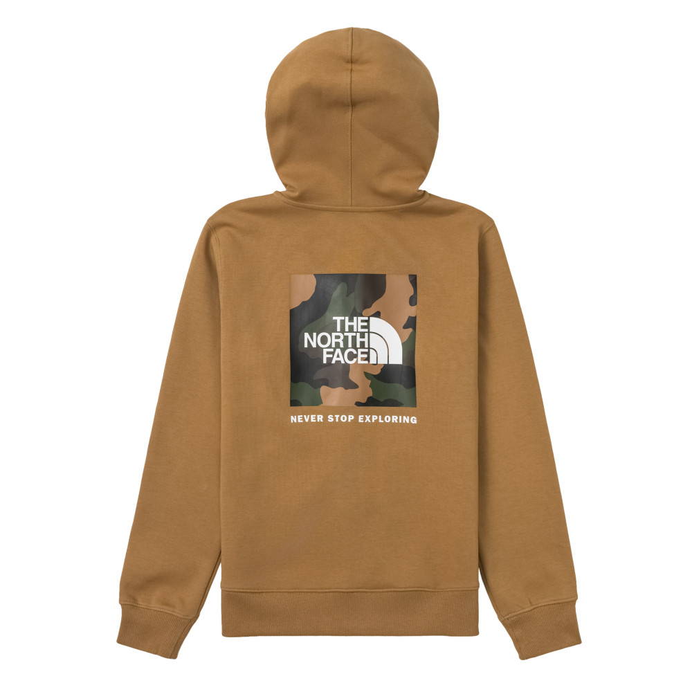 The North Face北面兒童棕色舒適大尺寸印花連帽外套｜89XW173