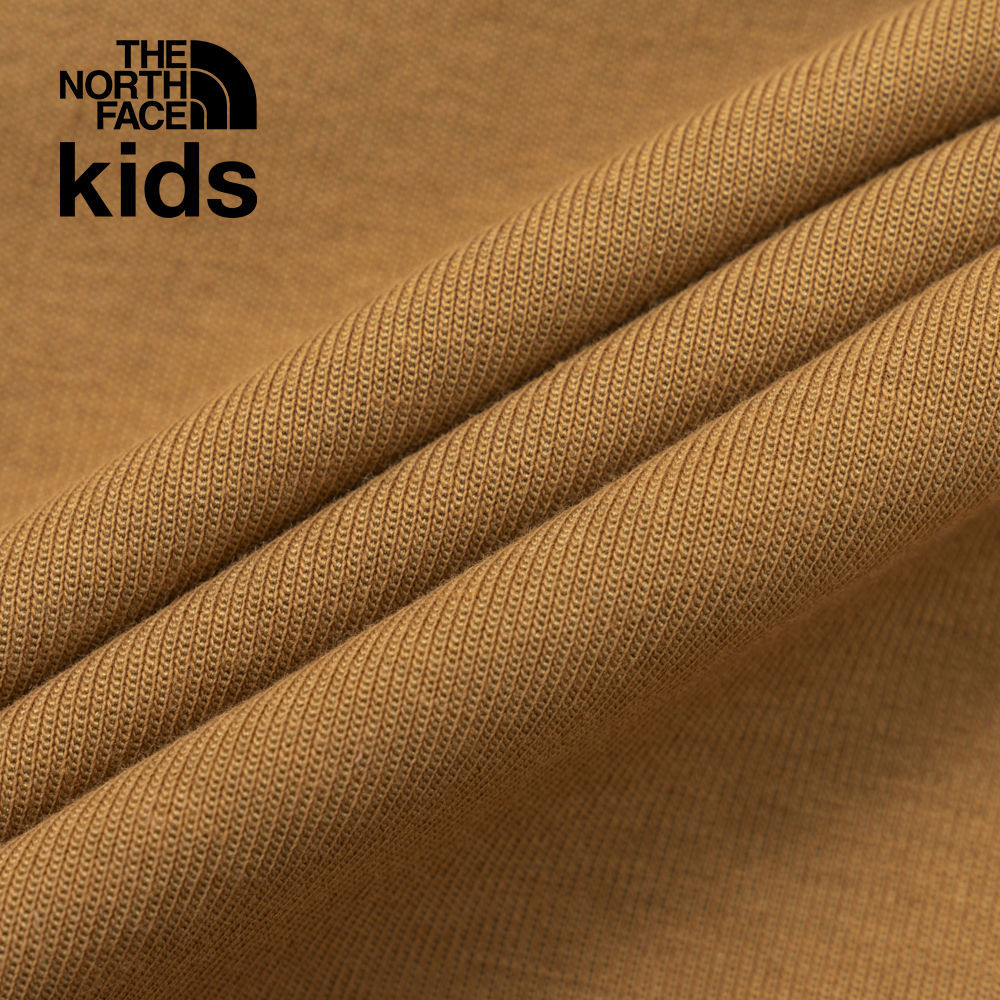 The North Face北面兒童棕色舒適大尺寸印花連帽外套｜89XW173