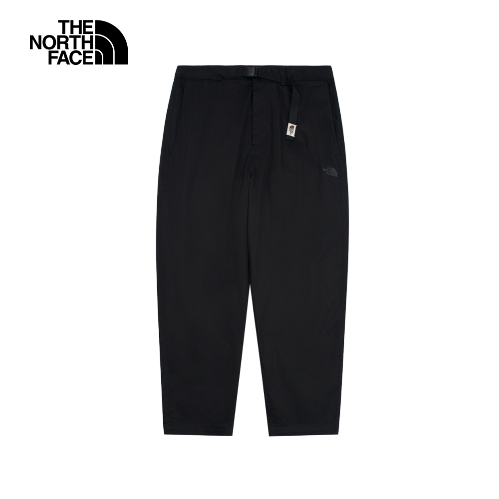 The North Face北面男款黑色吸濕排汗附可調節腰帶休閒長褲｜89YSJK3｜舒適
