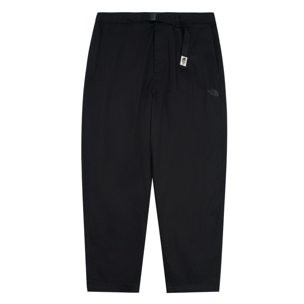 The North Face北面男款黑色吸濕排汗附可調節腰帶休閒長褲｜89YSJK3