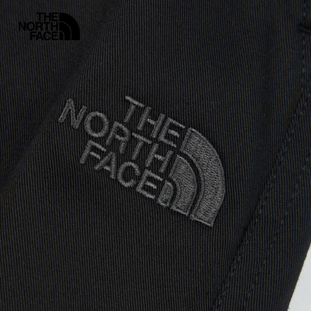 The North Face北面男款黑色吸濕排汗附可調節腰帶休閒長褲｜89YSJK3