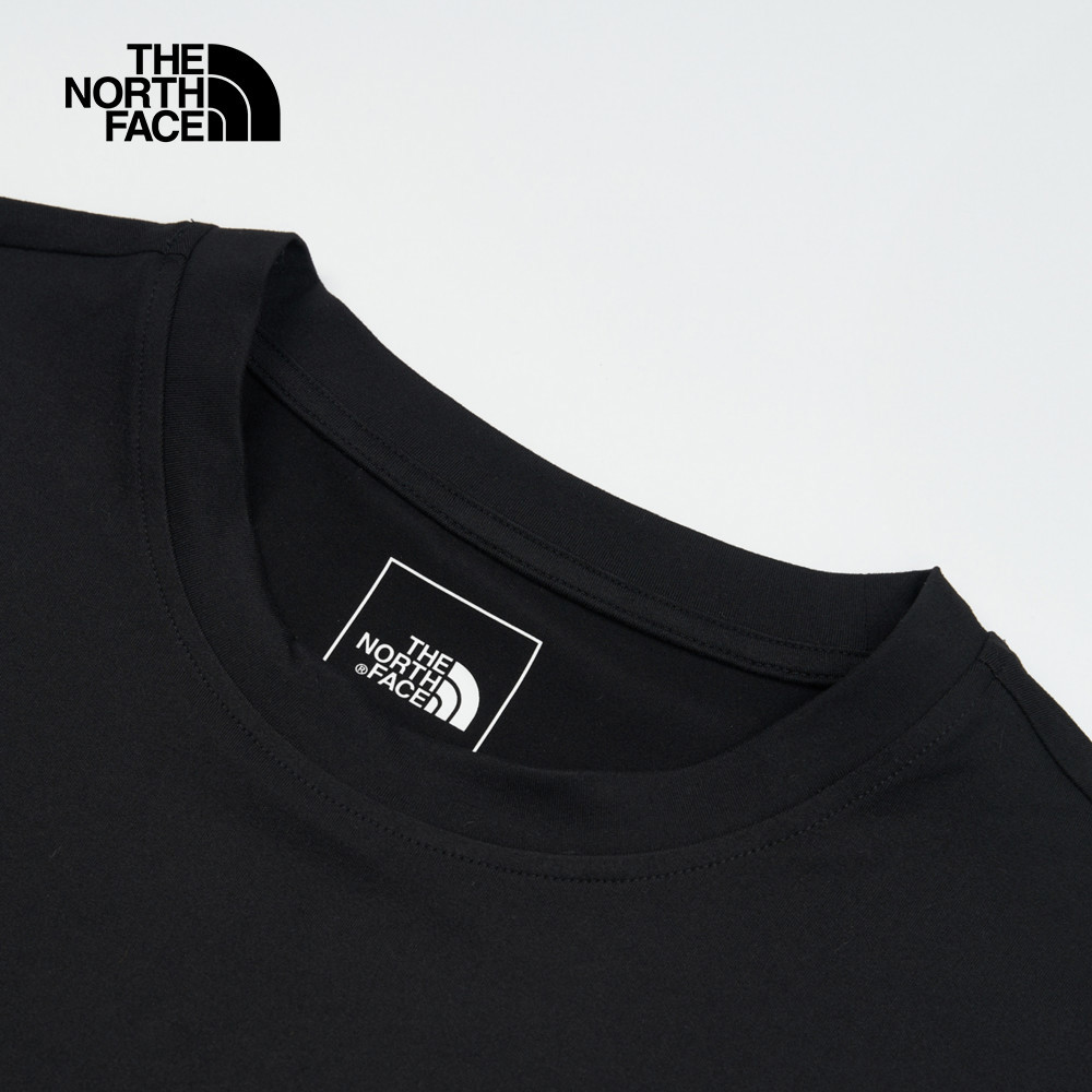 The North Face北面男款黑色吸濕排汗防曬長袖上衣｜89ZYJK3