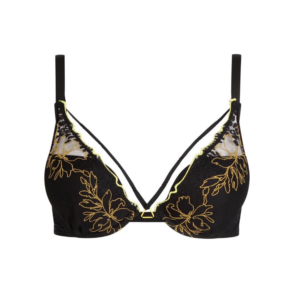 【Chantelle Pulp】集中托高內衣>BCD>黑金(22BNR_0IU)【Spice】