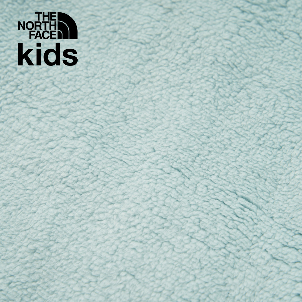 The North Face北面兒童綠色防潑水舒適保暖兩面穿立領抓絨外套｜8A3F0O2