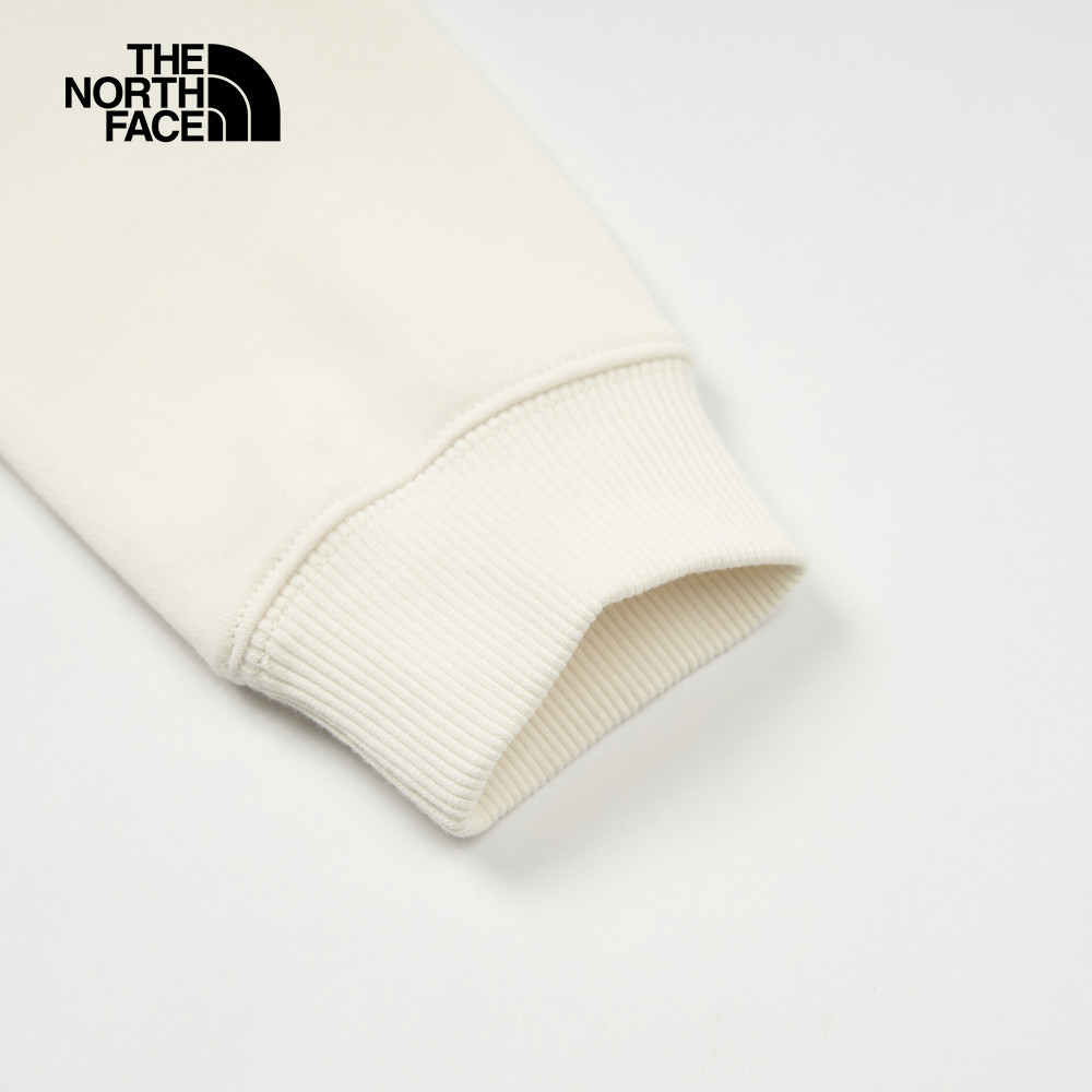 【10/24 00點週末限定】The North Face北面女款米白色舒適透氣大尺寸迷彩油墨印花長袖帽T｜8ASXQLI