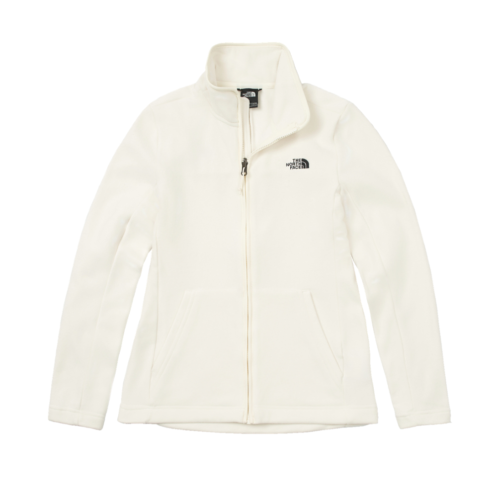 The North Face北面女款米白色保暖舒適休閒立領抓絨外套｜88RQQLI