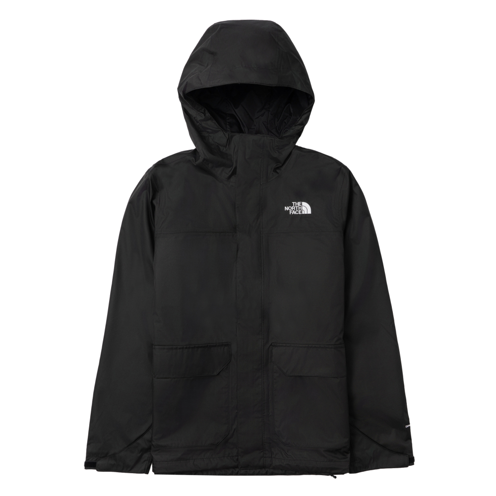 【10/24 00點週末限定】The North Face北面男款黑色防水透氣可調節連帽衝鋒衣｜8AUK4H0