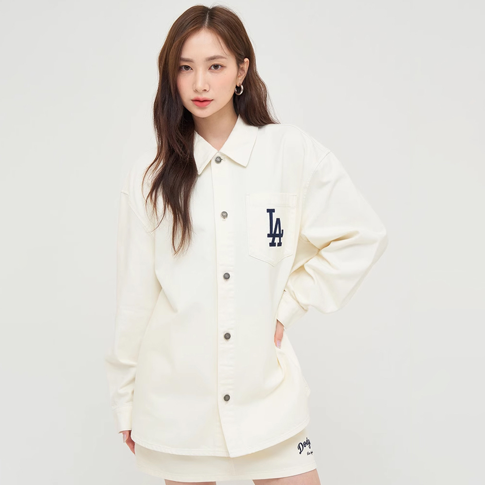MLB Korea MLB 牛仔丹寧襯衫 Varsity系列 洛杉磯道奇隊 (3ADRV0144-07CRD)