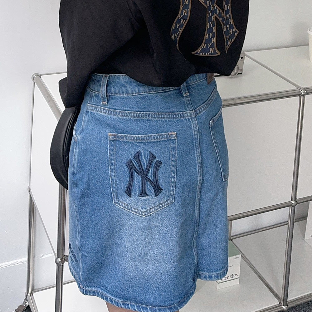 MLB Korea MLB 女版牛仔丹寧短裙 Varsity系列 紐約洋基隊 (3FDSV0144-50INS