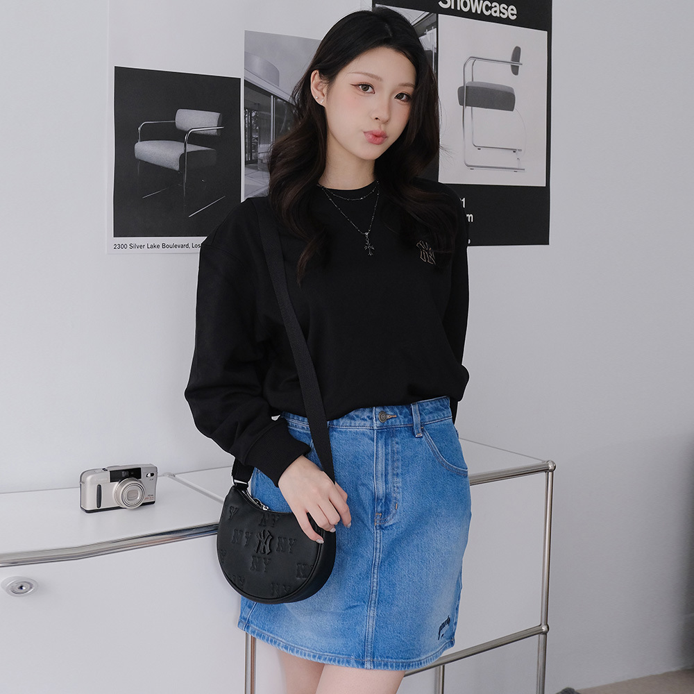 MLB 女版牛仔丹寧短裙 Varsity系列 紐約洋基隊 (3FDSV0144-50INS)