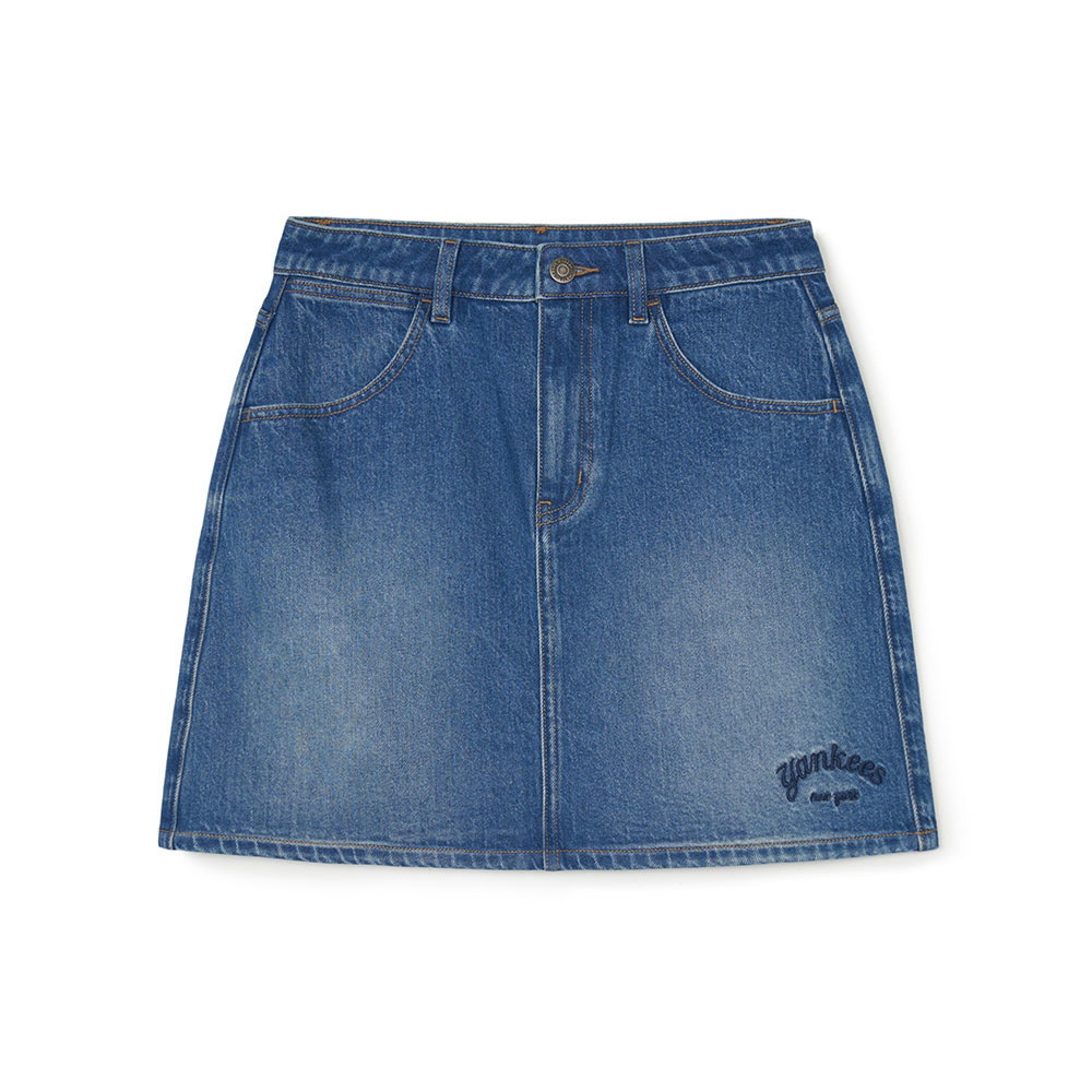 MLB 女版牛仔丹寧短裙 Varsity系列 紐約洋基隊 (3FDSV0144-50INS)