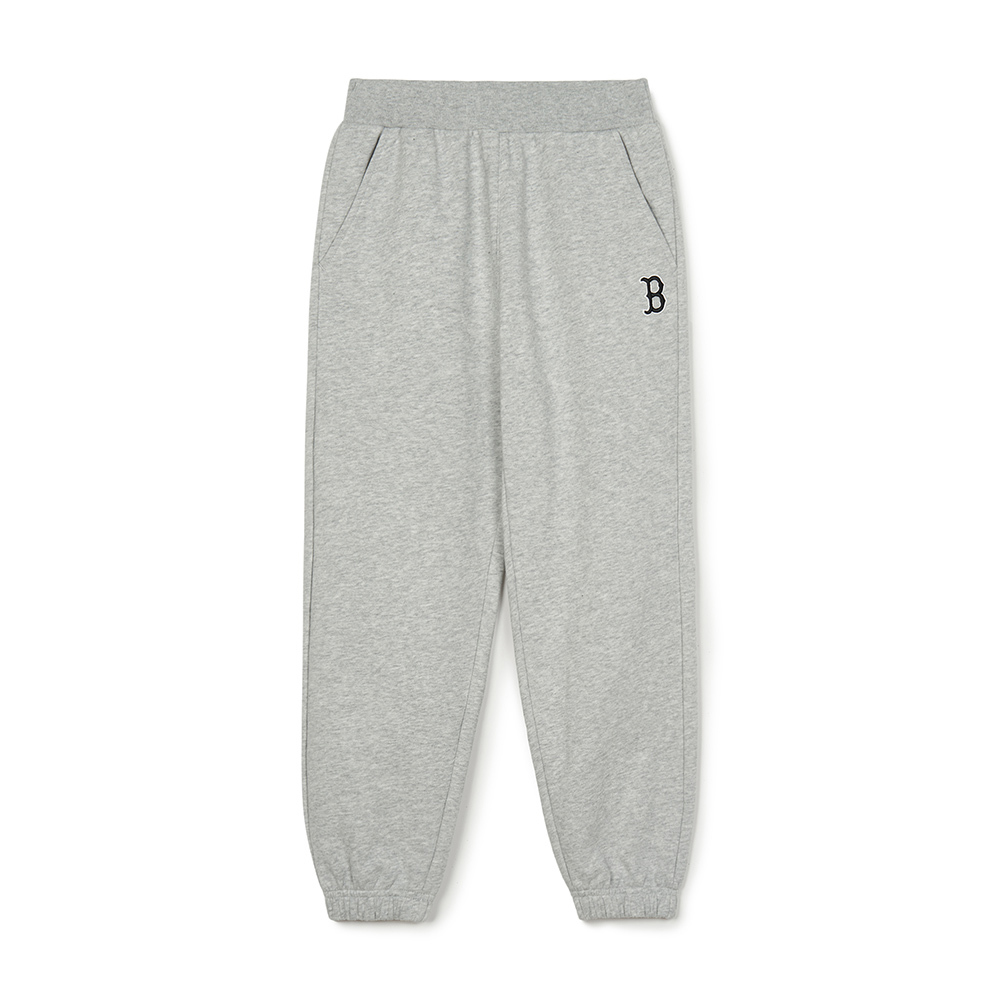 MLB KIDS 小Logo運動褲 休閒長褲 童裝 波士頓紅襪隊 (7APTB0344-43MGL)