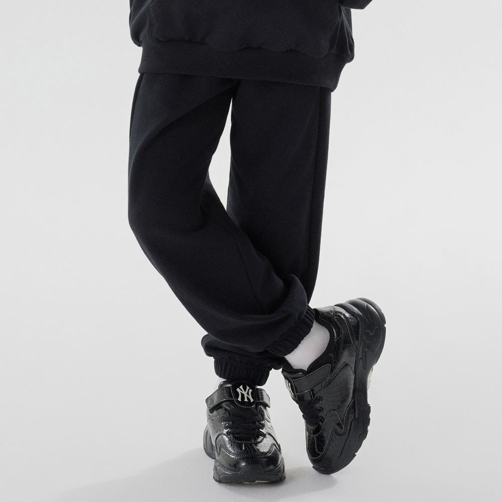 MLB KIDS 小Logo運動褲 休閒長褲 童裝 紐約洋基隊 (7APTB0344-50BKS)