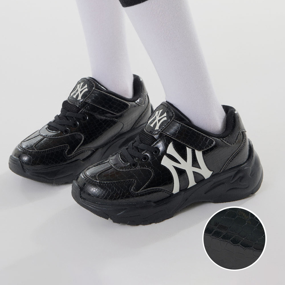 MLB KIDS 鱷魚紋老爹鞋 童鞋 Big Ball Chunky Lux系列 紐約洋基隊 (7ASHCB84N-50BKS)