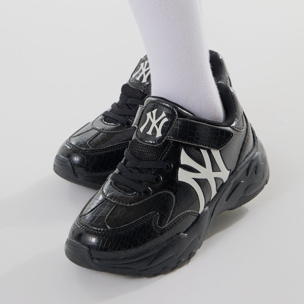 MLB KIDS 鱷魚紋老爹鞋 童鞋 Big Ball Chunky Lux系列 紐約洋基隊 (7ASHCB84N-50BKS)