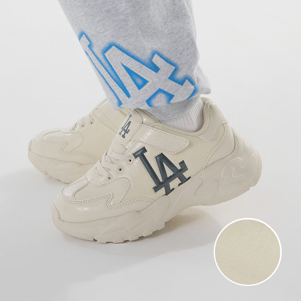 MLB KIDS 鱷魚紋老爹鞋 童鞋 Big Ball Chunky Lux系列 洛杉磯道奇隊 (7ASHCB84N-07IVS)