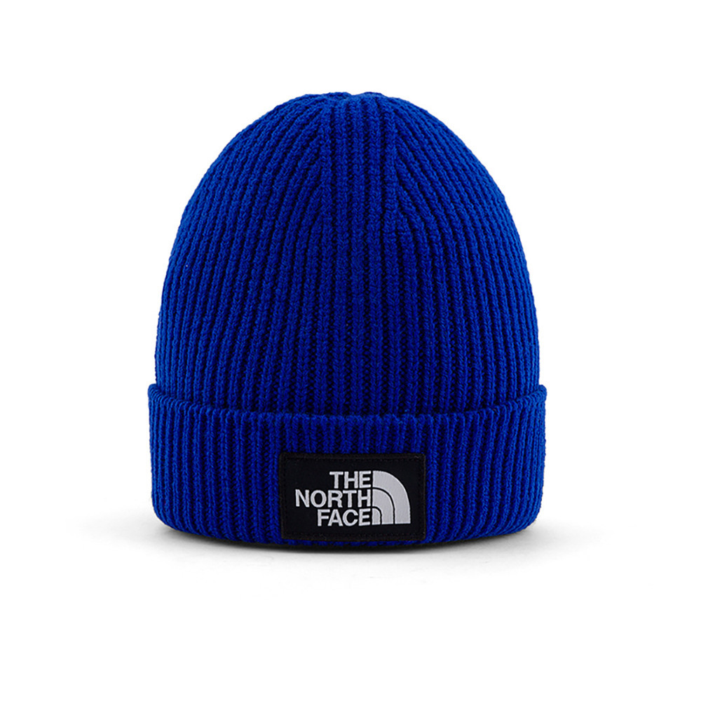 【10/26 00點限時搶購】The North Face北面男女款藍色LOGO布標保暖針織毛帽｜3FJXCZ6