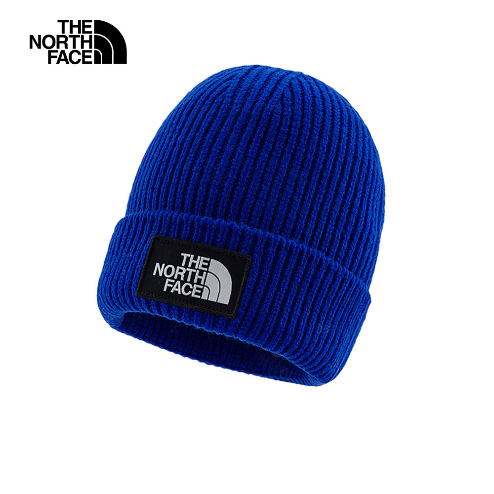 【10/26 00點限時搶購】The North Face北面男女款藍色LOGO布標保暖針織毛帽｜3FJXCZ6
