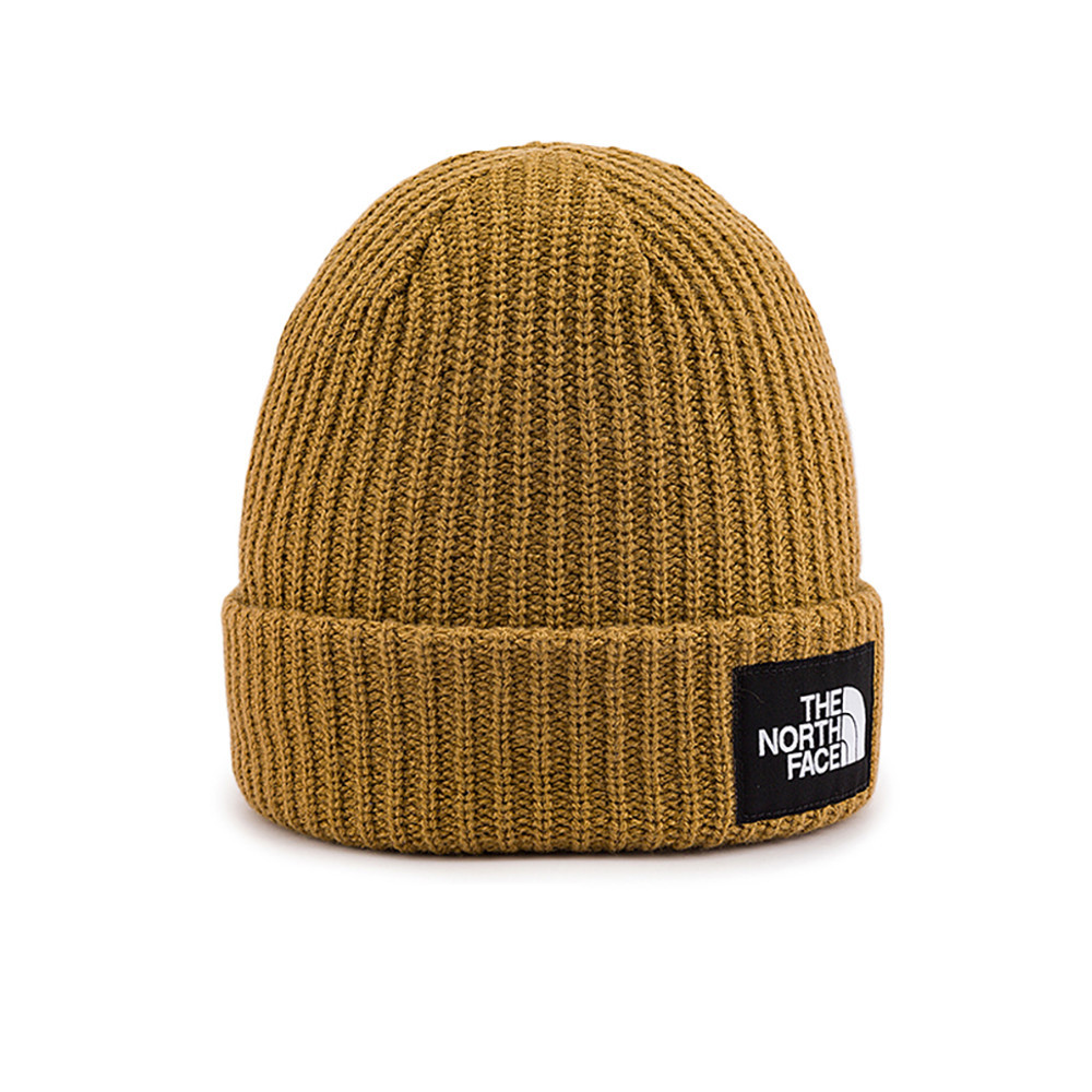 The North Face北面兒童棕色舒適保暖LOGO布標毛帽｜7WG8173