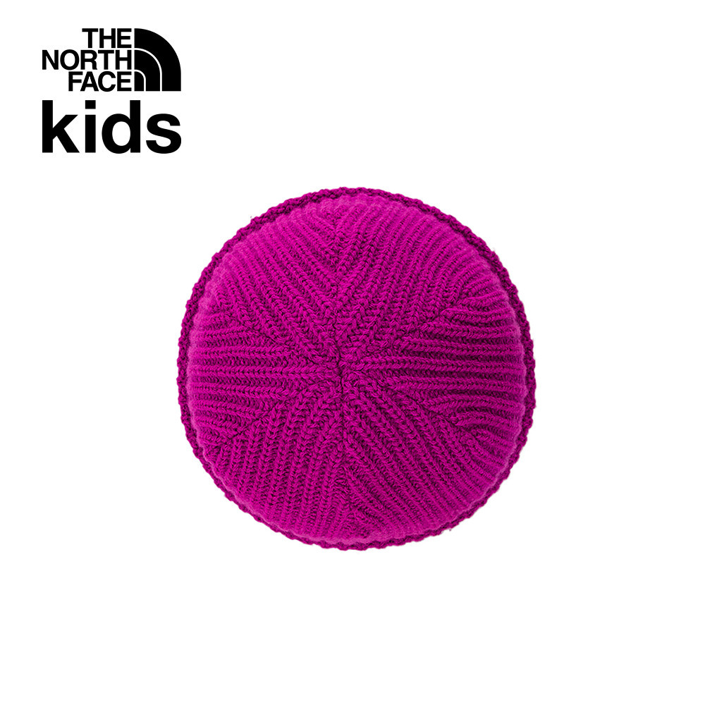 The North Face北面兒童紫色舒適保暖LOGO布標毛帽｜7WG81I7
