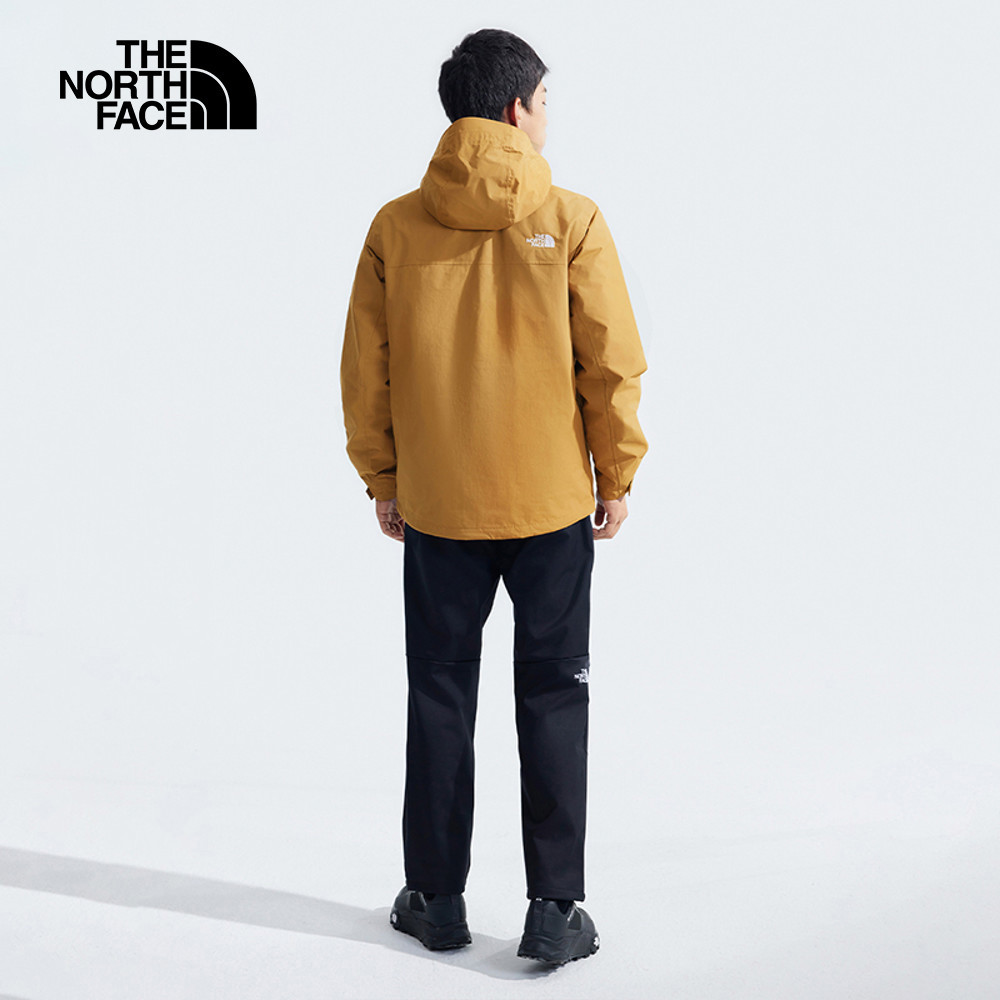 The North Face北面男款棕色防水透氣保暖連帽羽絨內裡三合一外套｜81QS173