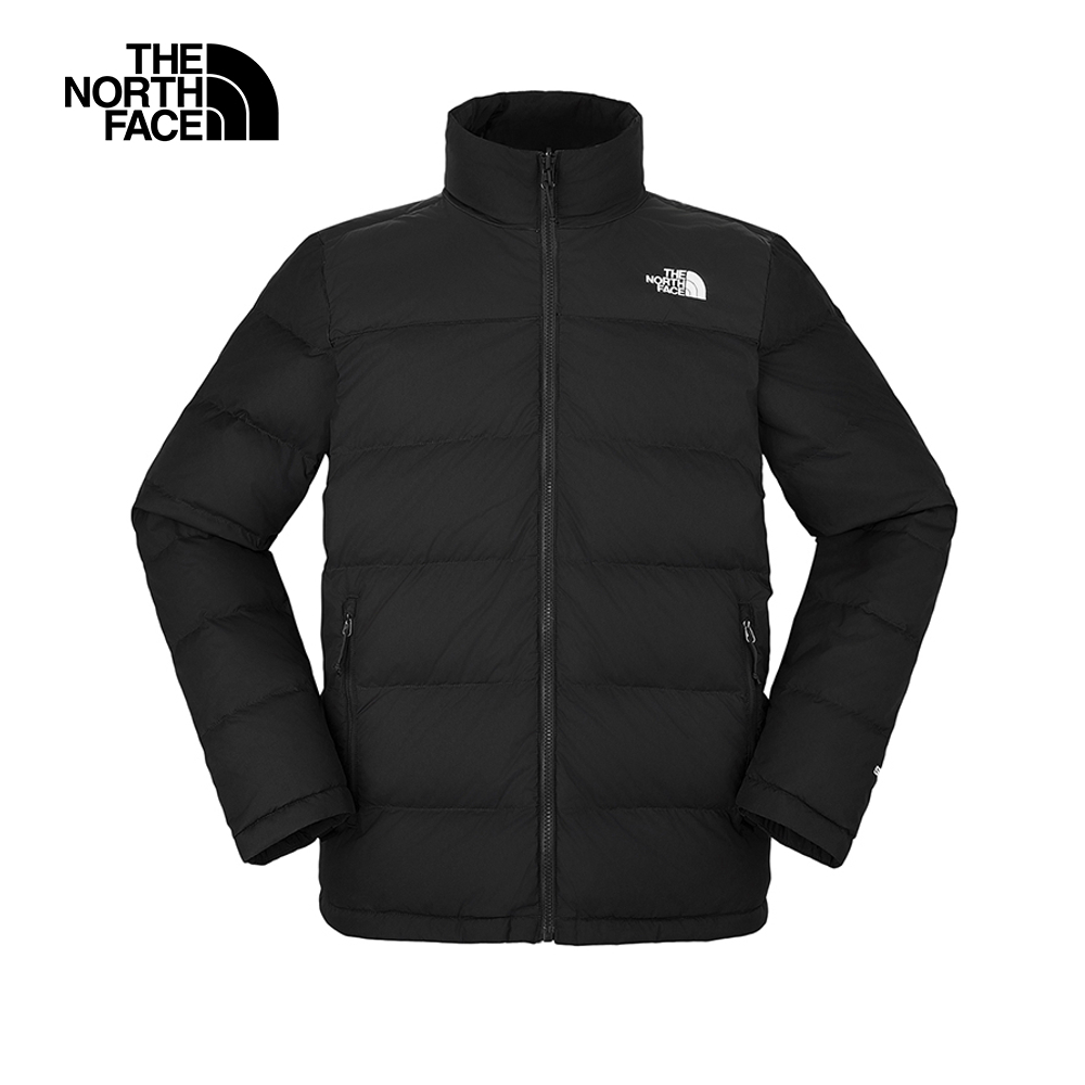The North Face北面男款黑色防水透氣保暖連帽羽絨內裡三合一外套｜81QSJK3