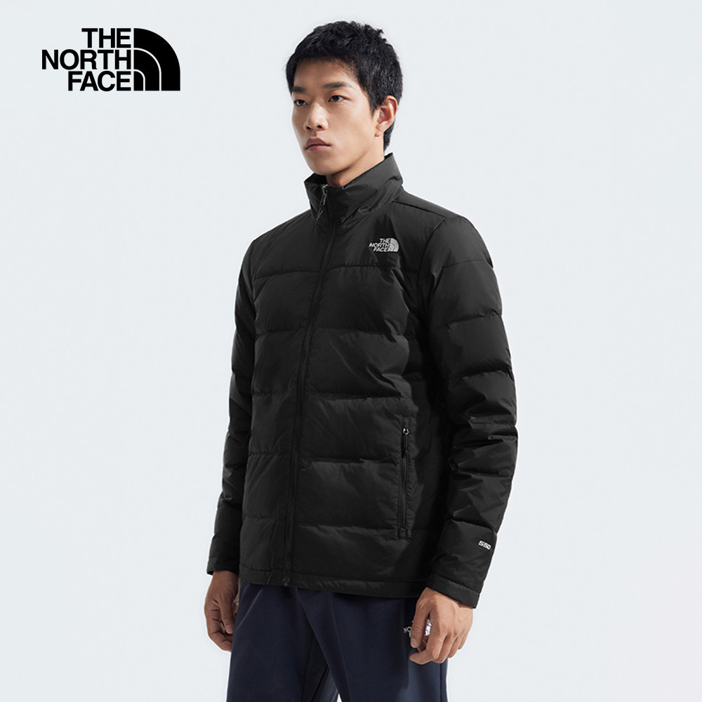 The North Face北面男款黑色防水透氣保暖連帽羽絨內裡三合一外套｜81QSJK3