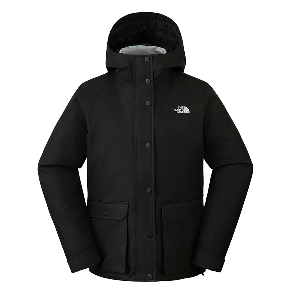 【10/27 00點限時搶購】The North Face北面女款黑色防水透氣保暖連帽羽絨內裡三合一外套｜88RW7O1