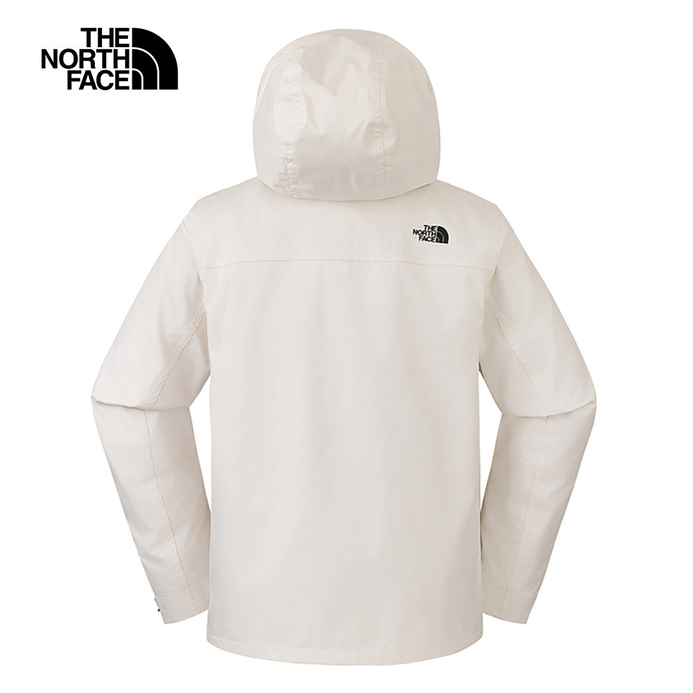 The North Face北面女款白色防水透氣保暖連帽羽絨內裡三合一外套｜88RWROR