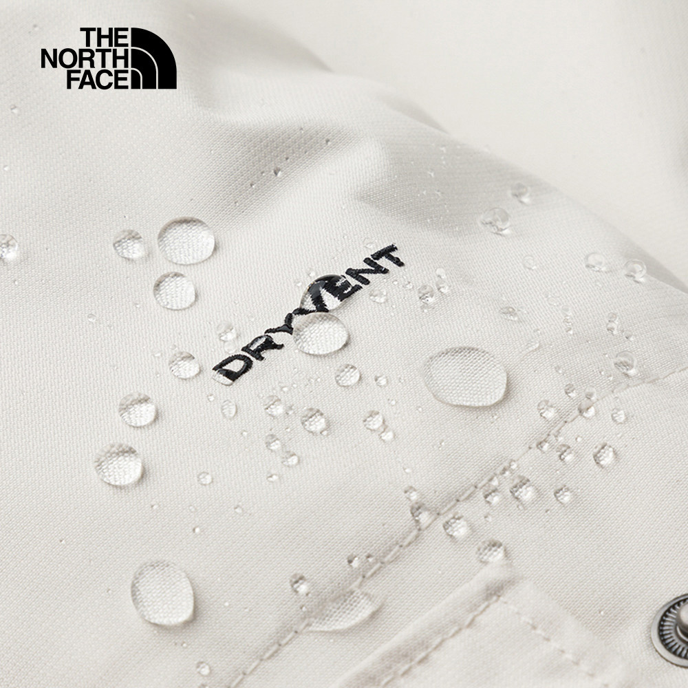 The North Face北面女款白色防水透氣保暖連帽羽絨內裡三合一外套｜88RWROR