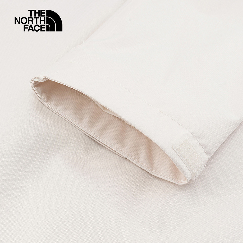 【10/24 00點週末限定】The North Face北面女款米白色防水透氣保暖連帽抓絨內裡三合一外套｜88RYROU