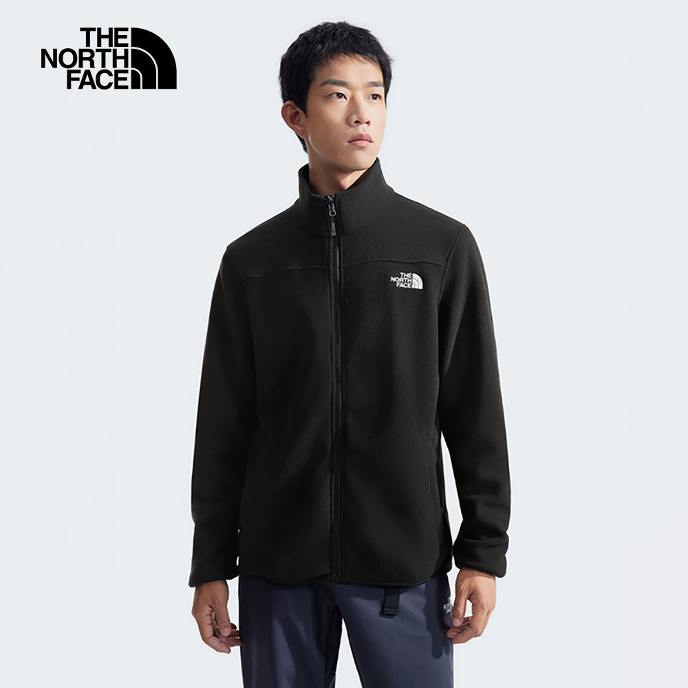 【10/24 00點週末限定】The North Face北面男款黑色防水透氣可調節可收納連帽抓絨內裡三合一外套｜8DNJKX7