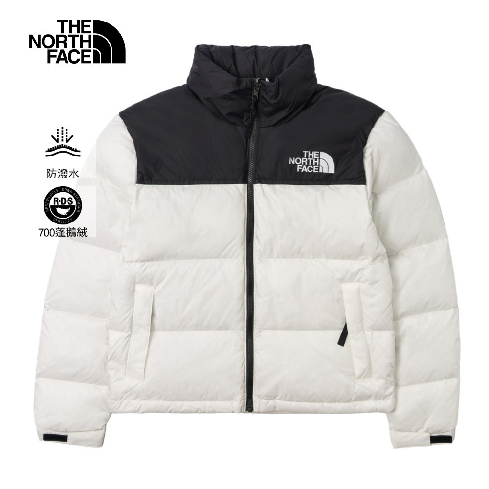 【經典1996】Nuptse女款米色DWR防潑水羽絨外套｜3XEOROU 700蓬鬆度