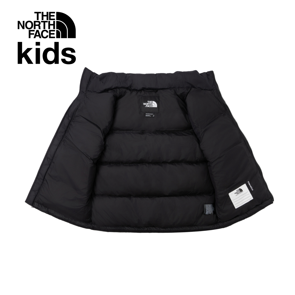 【經典ICON】Nuptse兒童黑色DWR防潑水羽絨背心｜8A4BJK3 700蓬鬆度