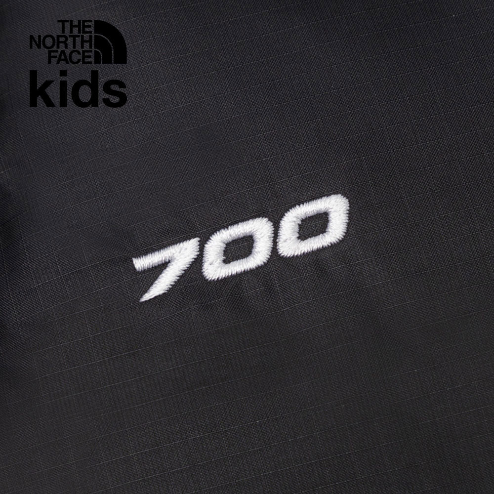 【經典ICON】Nuptse兒童黑色DWR防潑水羽絨背心｜8A4BJK3 700蓬鬆度