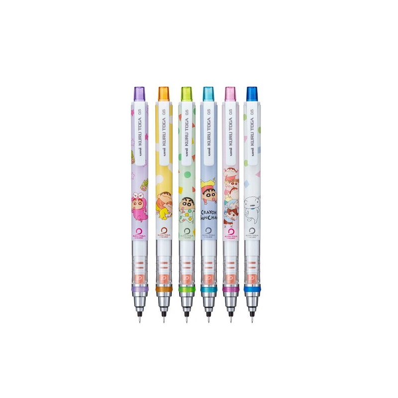 (限量)三菱UNI x 蠟筆小新 自動鉛筆(M5-65OCS)-點心/朋友/兄妹/睡衣/小白/倒立