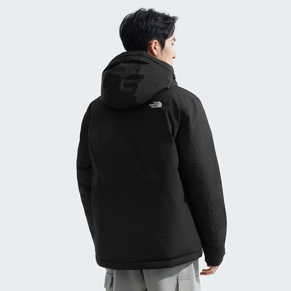 The North Face北面男款黑色DWR防潑水保暖連帽羽絨外套｜88R44H0 550蓬鬆度