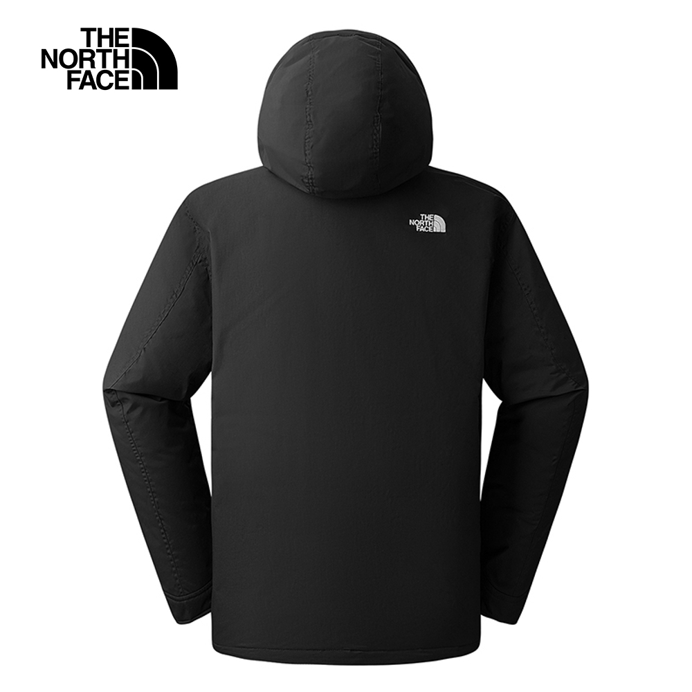 The North Face北面男款黑色DWR防潑水保暖連帽羽絨外套｜88R44H0 550蓬鬆度