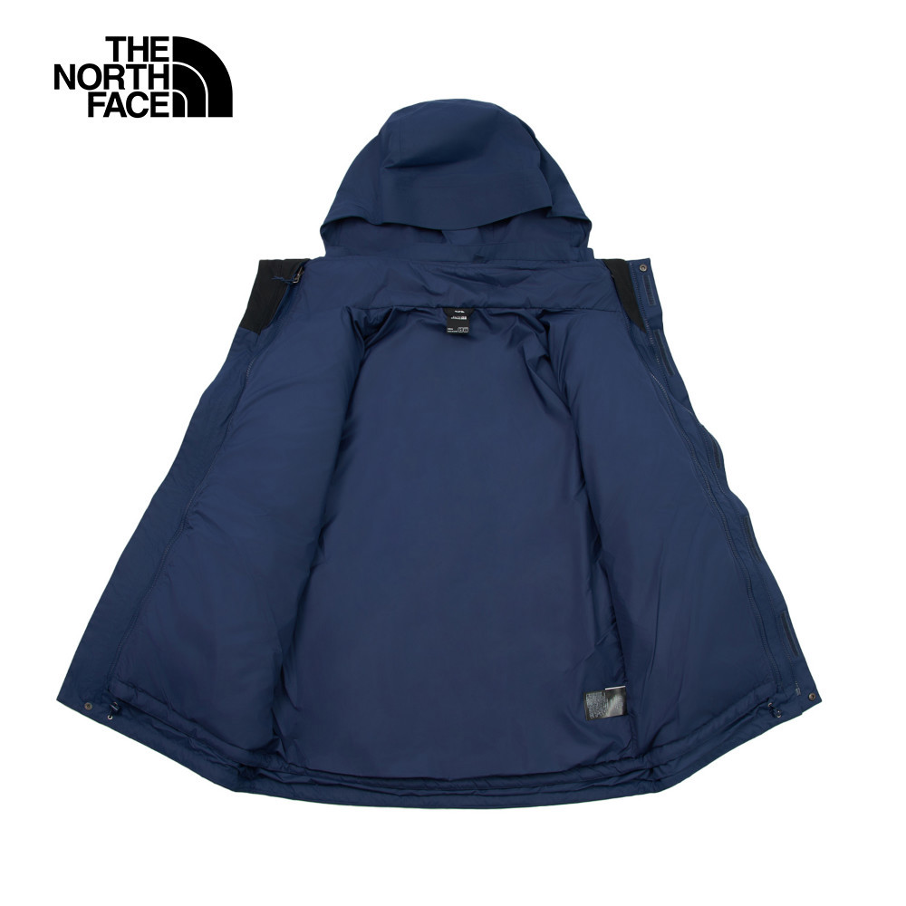 The North Face北面男款藍色DryVent防水透氣保暖連帽鋪棉內裡三合一外套｜8DNC8K2
