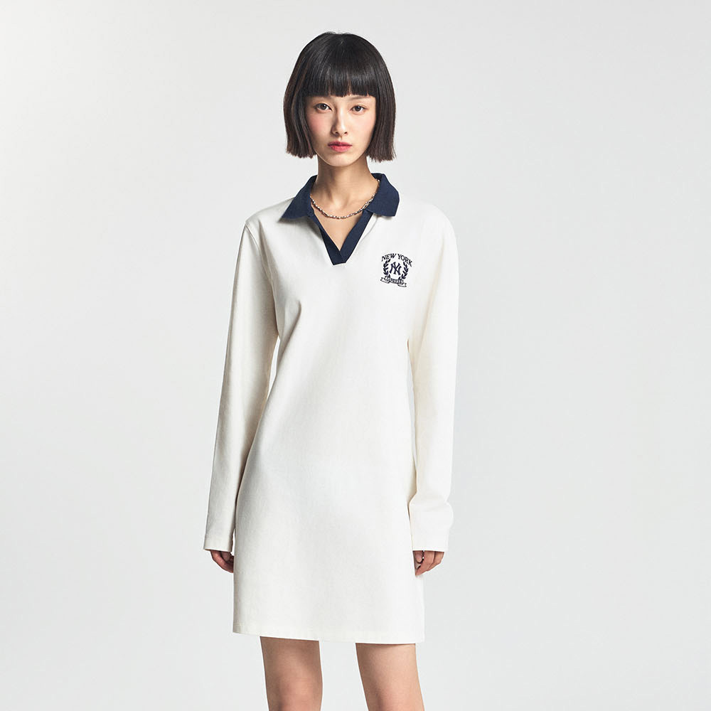 MLB 連身裙 洋裝 長版上衣 Varsity系列 紐約洋基隊 (3FOPV0144-50CRS)