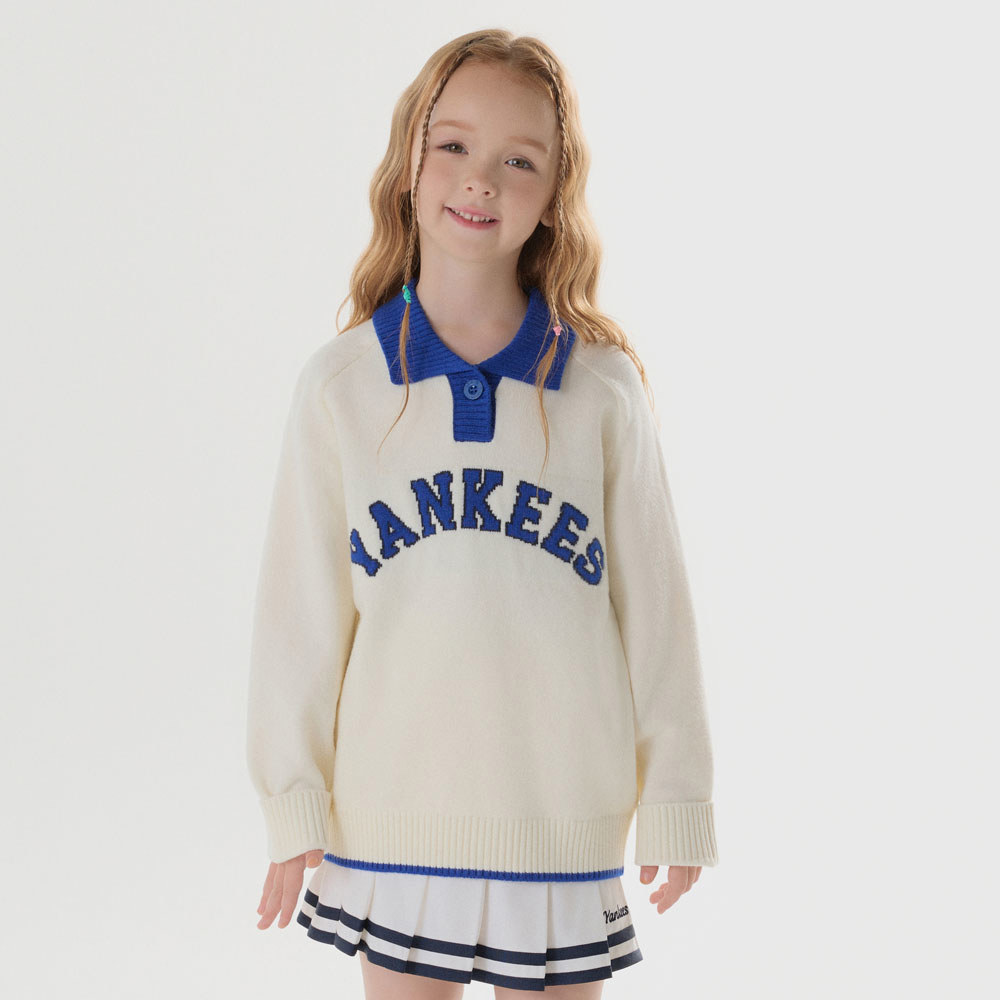 MLB KIDS 針織毛衣 童裝 Varsity系列 紐約洋基隊 (7AKPV0144-50NBL)