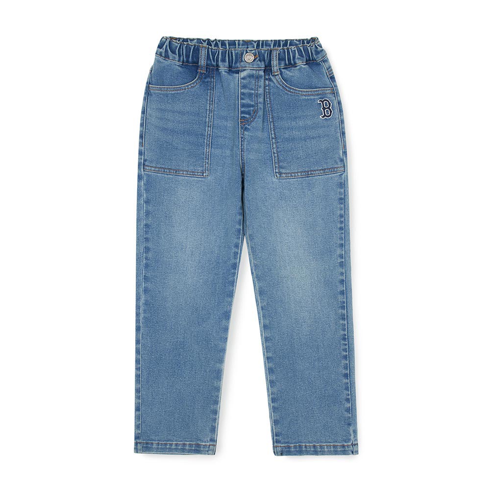 MLB KIDS 丹寧牛仔褲 休閒長褲 童裝 Varsity系列 波士頓紅襪隊 (7ADPV0144-