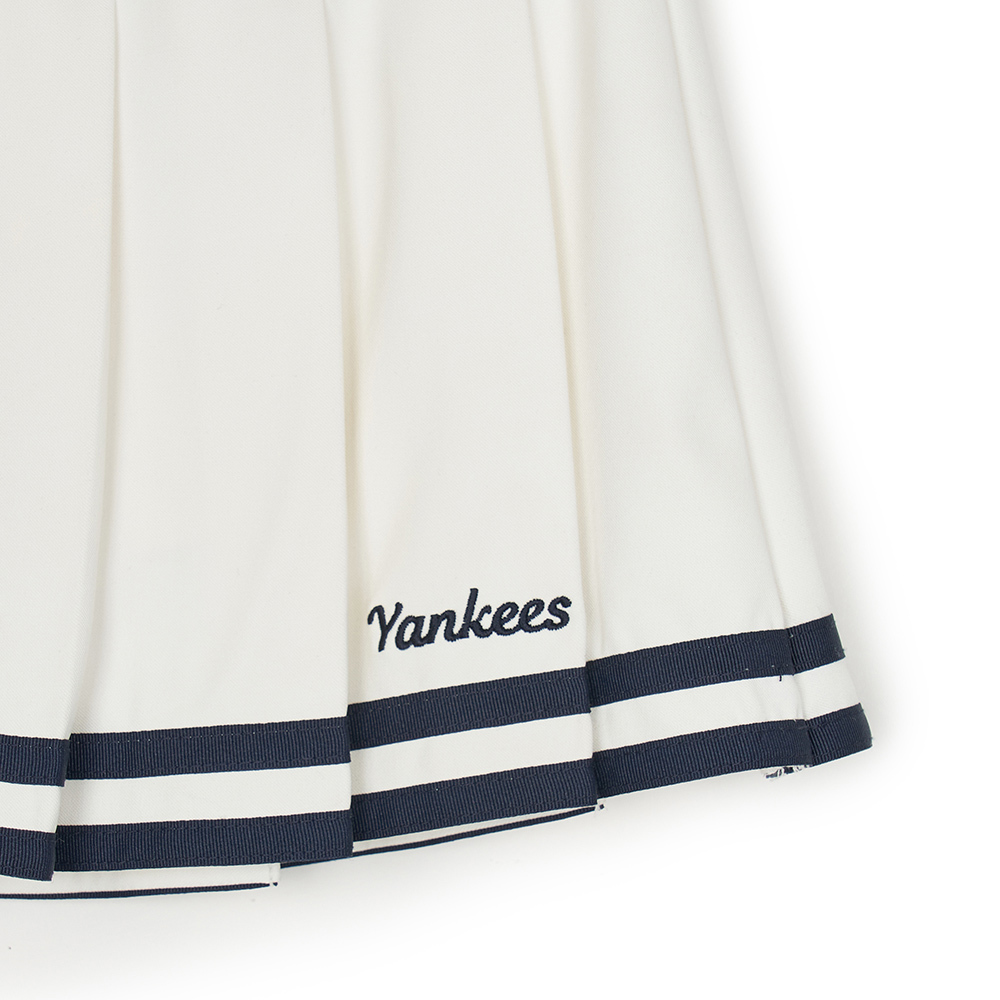 MLB KIDS 短裙 百褶裙 童裝 Varsity系列 紐約洋基隊 (7FSKV0244-50IVS)