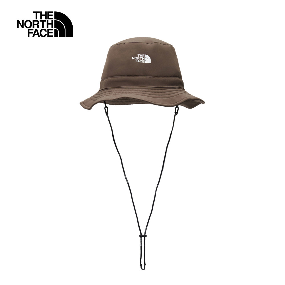 The North Face北面男女款棕色DWR防潑水雙面戴設計漁夫帽｜8CTJ1OI