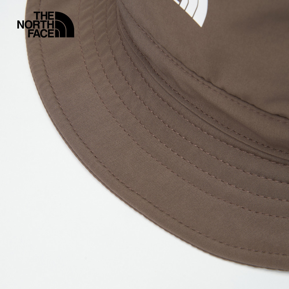 The North Face北面男女款棕色DWR防潑水雙面戴設計漁夫帽｜8CTJ1OI