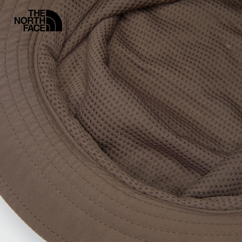 The North Face北面男女款棕色DWR防潑水雙面戴設計漁夫帽｜8CTJ1OI