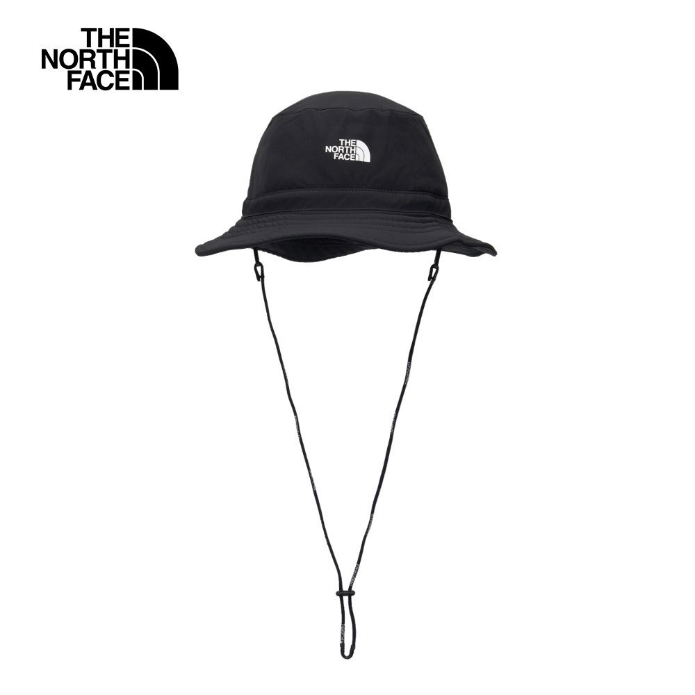 The North Face北面男女款黑色DWR防潑水雙面戴設計漁夫帽｜8CTJKX7